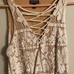 Express lace up tank